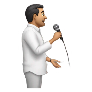 Rajiv talreja throwing a mic on audience sticker