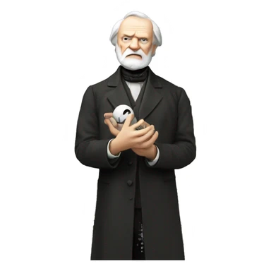 Victor Hugo holds a cathedral in his hands sticker