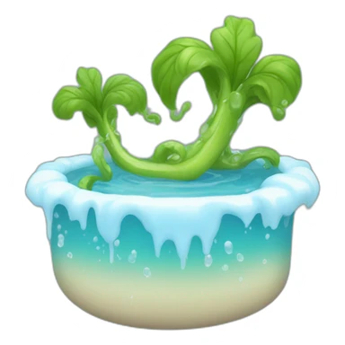 happy curd pond with tendrils sticker