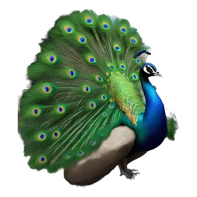 Peacock on a big ol fucking rock sticker