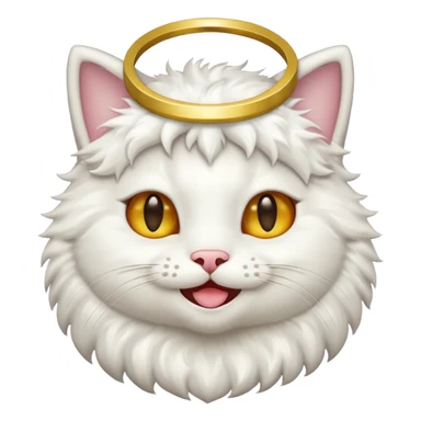 cat mixed with a 😇 sticker