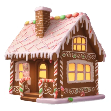 Aesthetic cozy gingerbread house sticker