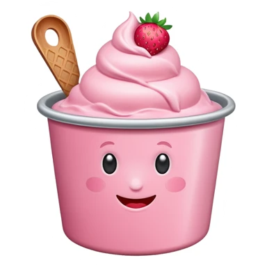 Strawberry ice cream pot sticker