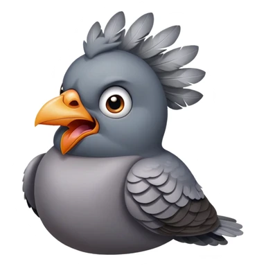 pigeon with angry face sticker