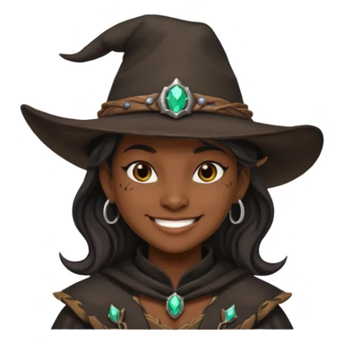 i want a dragonborn black witch cowboy hat and smirk smile sticker