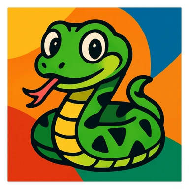 A viper emoji in Vibrant Toon style. sticker