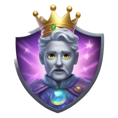 Holographic king card sticker