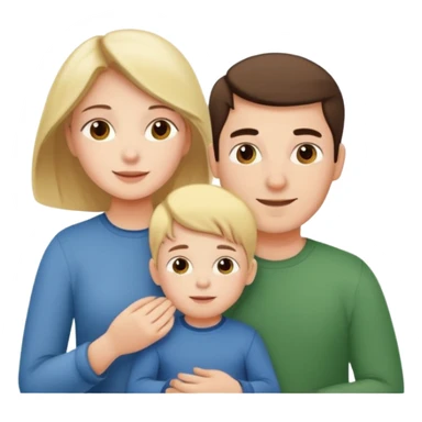 A girl who moved from Siberia to the south, where it is very warm and sunny. She has a baby boy who is 3 years old and a husband. sticker