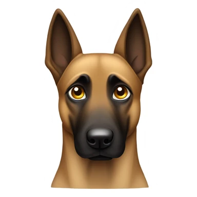 Belgian Malinois with tears sticker