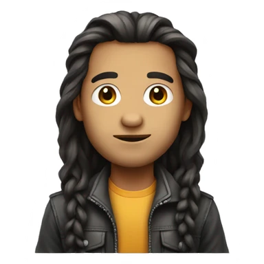 a junior full stack developer with long hair sticker