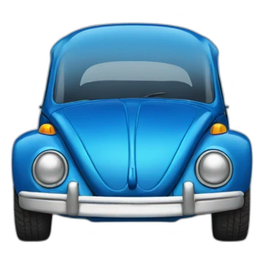 blue vw beetle sticker