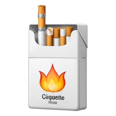 Minimalistic cigarette pack emoji sticker