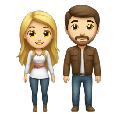 a russian girl and a turkish guy, lovers sticker