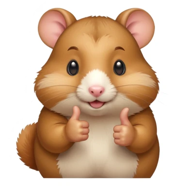 hamster giving a thumbs up sticker