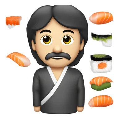 Sengångare som äter sushi  sticker