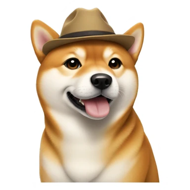 Shiba wearing a hat sticker