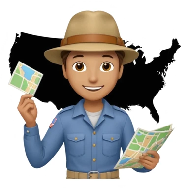 tour guide in USA sticker