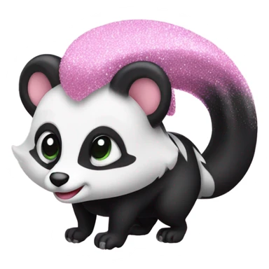Glitter skunk that is pink sticker