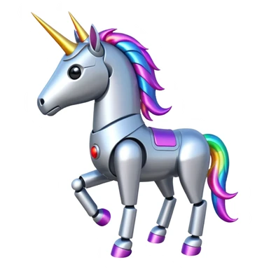 Robot laser unicorn sticker