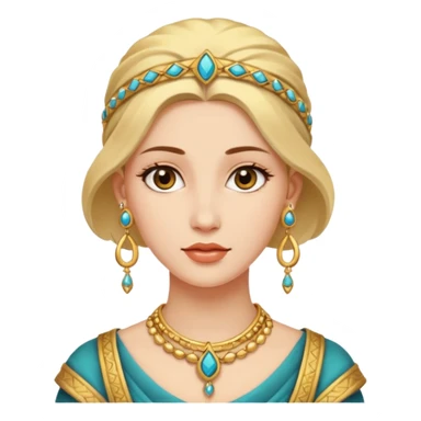ancient women with earring sticker