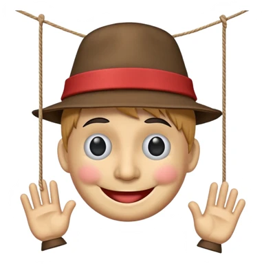 A puppet that you pull with string. sticker