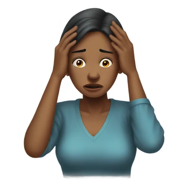 woman head hurting sticker