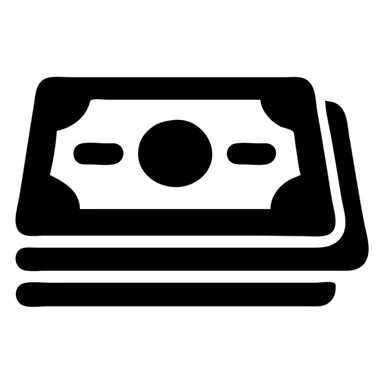 money, stack of green bills, flat icon style sticker