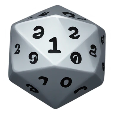 D20 dice sticker
