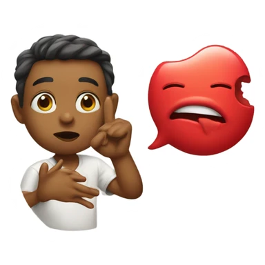 Emoji blowing a kiss sticker