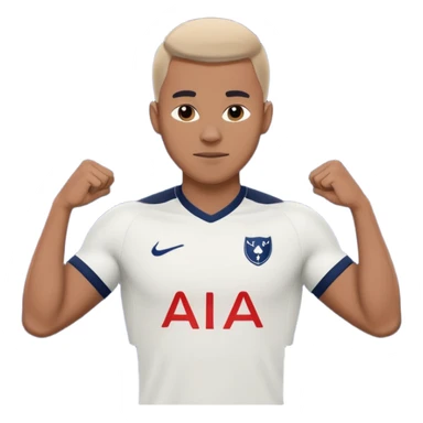 man in Tottenham hotspurs kit sticker