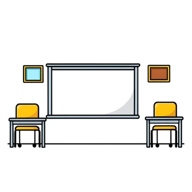 classroom with teacher and students sticker