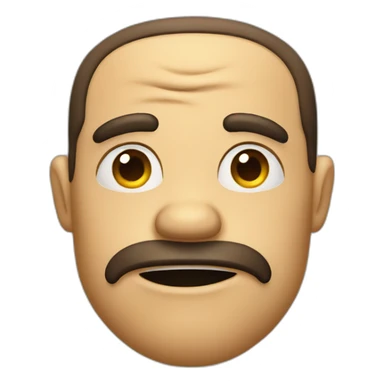 Raised eyebrows frowning mouth emoji sticker