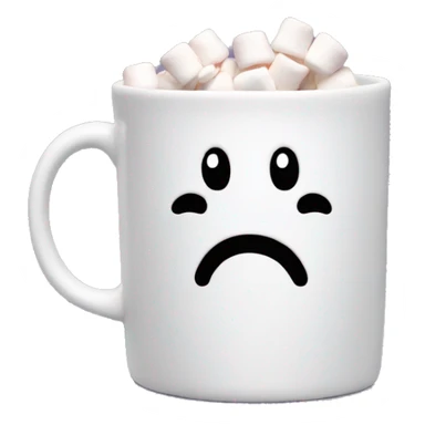 Mug with coco in it and marshmallows sticker