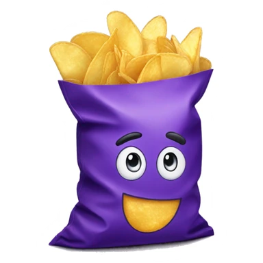 purple bag of chips sticker