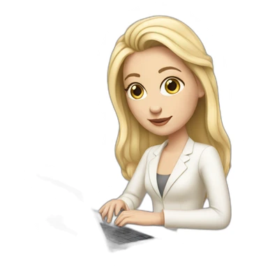 Fancy white girl with a laptop sticker