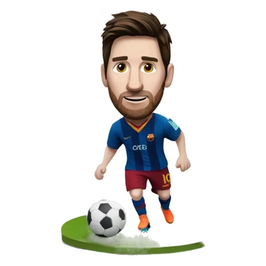 messi playing football sticker