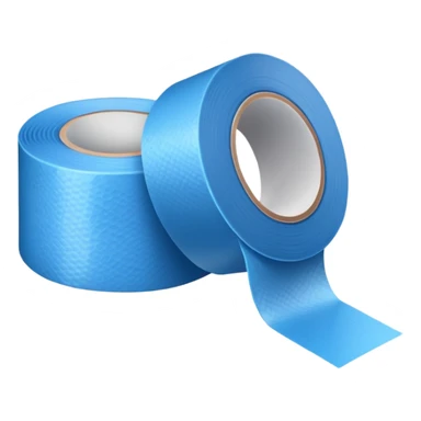 A roll of blue adhesive tape sticker