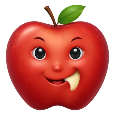 Bite Mark  on a apple  sticker