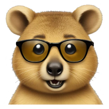 Quokka with glassesdfdf sticker
