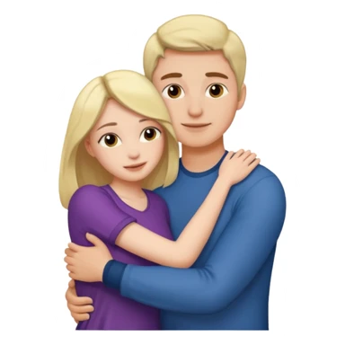man hugging woman sticker