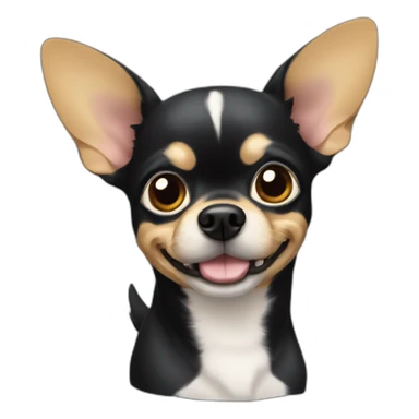 Perrito chihuahua negro sticker