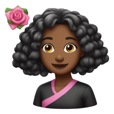 uma cartola preto com uma delicada e fina fita rosa na base caindo sticker