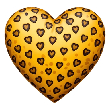 Leopard heart sticker