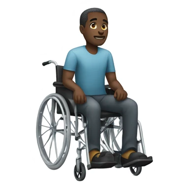 African man in a wheelchair  sticker