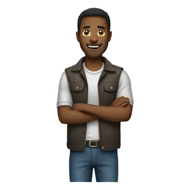 Men with car  sticker