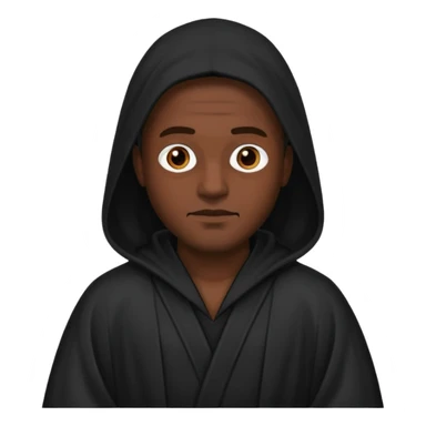 man in black robe sticker