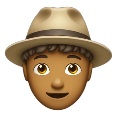 Meme boy wearing hat sticker