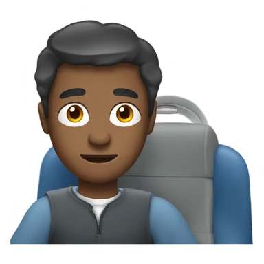 Man on airplane sticker