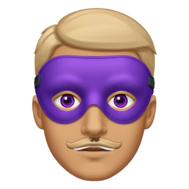 man with purple eye mask sticker