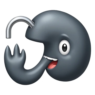 Dunkelgrauer Kreis mit Haken drin  sticker